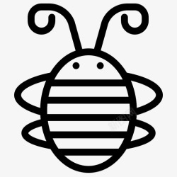 蜂虫蜜蜂蜂虫甲虫图标高清图片