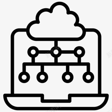 云连接云计算云托管图标图标