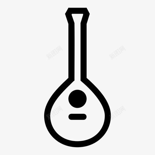 葡萄牙吉他乐器音乐图标svg_新图网 https://ixintu.com 乐器 吉他 葡萄牙 音乐