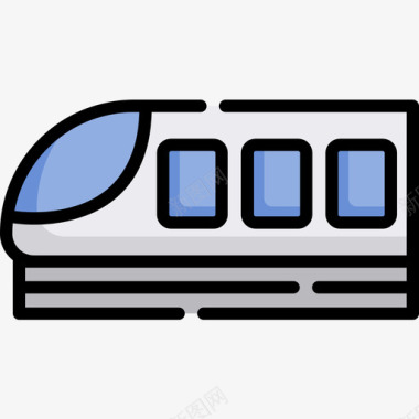 火车日本35线颜色图标图标