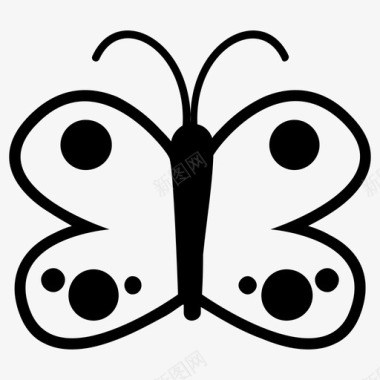 蝴蝶动物动物脸图标图标