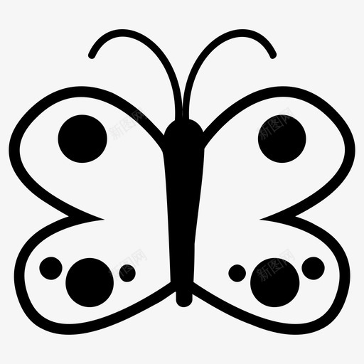 蝴蝶动物动物脸图标svg_新图网 https://ixintu.com 动物 动物玩具 动物脸 可爱的动物 蝴蝶