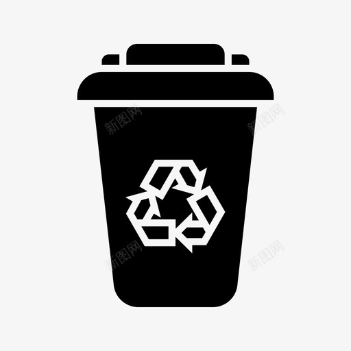 垃圾回收回收箱图标svg_新图网 https://ixintu.com 充满 回收 垃圾 环境 生态 能量