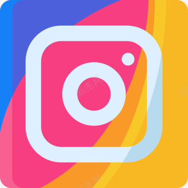 Instagram徽标社交媒体徽标平面图标图标