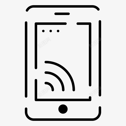 手机服务wifi图标svg_新图网 https://ixintu.com springregular wifi 手机 服务 虚线