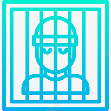 监狱法律和犯罪5梯度图标图标