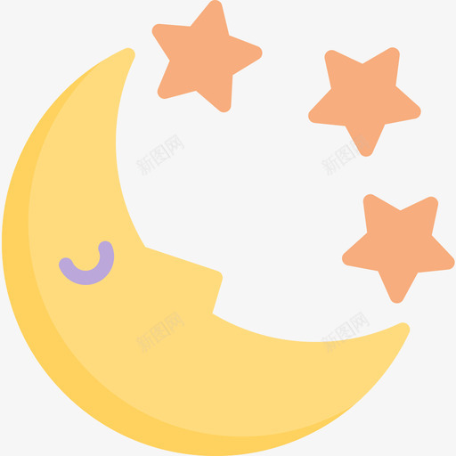 月亮该睡觉了18平平图标svg_新图网 https://ixintu.com 平平 月亮 该睡觉了18