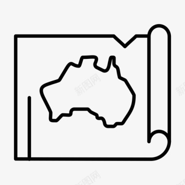 澳大利亚旅游位置图标图标