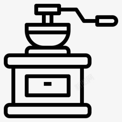 手磨机咖啡研磨机设备手图标高清图片