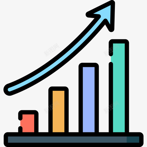 图表营销增长15线性颜色图标svg_新图网 https://ixintu.com 图表 增长 线性 营销 颜色