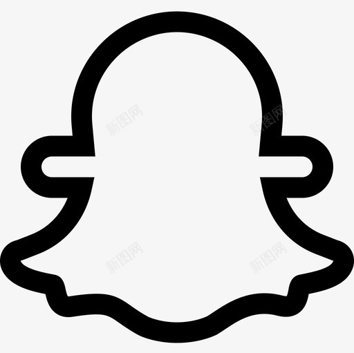 Snapchat社交媒体51线性图标svg_新图网 https://ixintu.com Snapchat 社交媒体51 线性