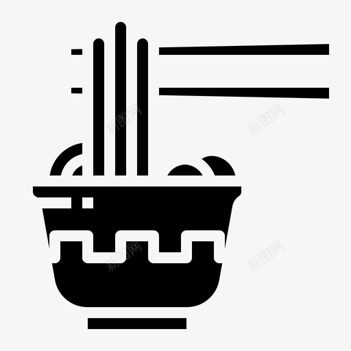拉面碗中餐图标svg_新图网 https://ixintu.com 中餐 拉面 面条 食品 餐厅