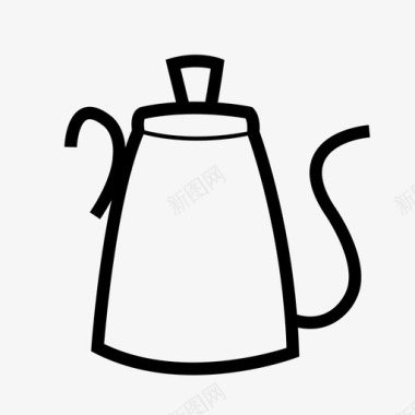 咖啡壶咖啡厅设备图标图标