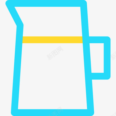 柠檬水野餐41线性颜色图标图标