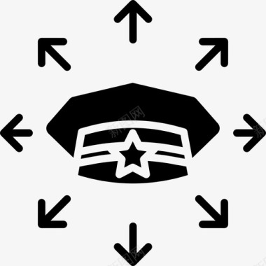 警察帽法律与犯罪2实心图标图标