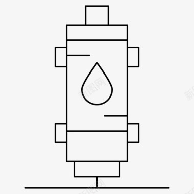 水气体间歇泉图标图标