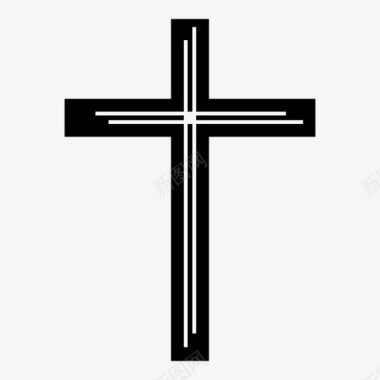 基督教十字架信仰祈祷图标图标