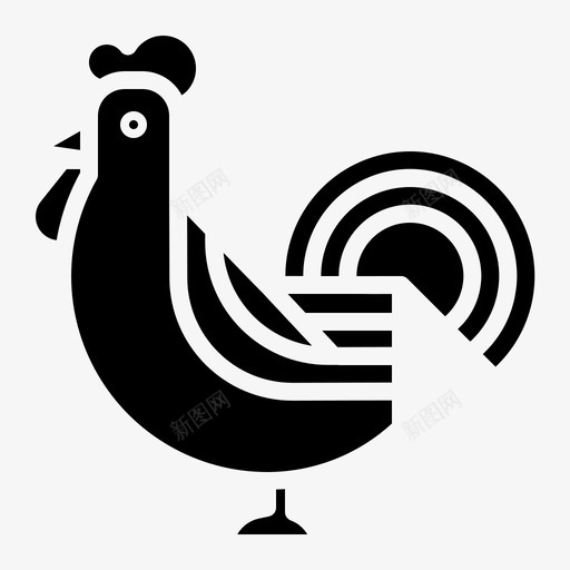 鸡肉动物鸟图标svg_新图网 https://ixintu.com 农场 动物 食物 餐厅 鸡肉