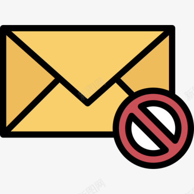 垃圾邮件安全88线性颜色图标图标