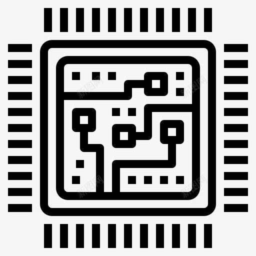 处理器芯片计算机图标svg_新图网 https://ixintu.com cpu 处理器 概述 硬件 芯片 计算机