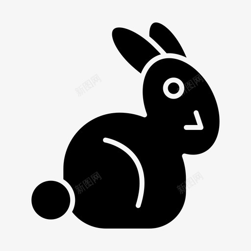 兔子复活节春天季节标志图标svg_新图网 https://ixintu.com 兔子 复活节 春天季节标志