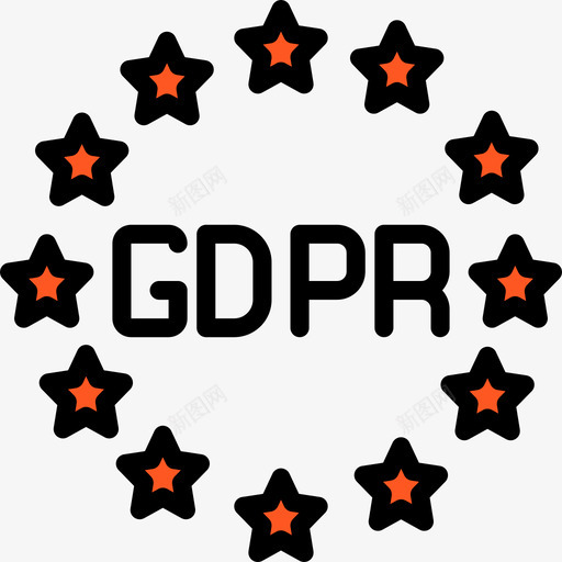 GDPR数据保护14线性颜色图标svg_新图网 https://ixintu.com GDPR 保护 数据 线性 颜色