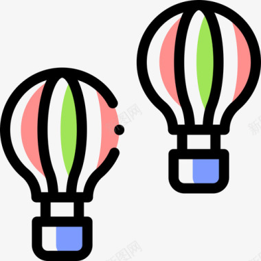 气球嘉年华18色彩省略图标图标