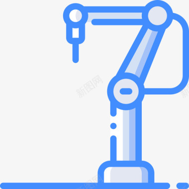 机械臂工业39蓝色图标图标