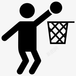 篮球比赛标志得分篮球比赛篮球运动员图标高清图片