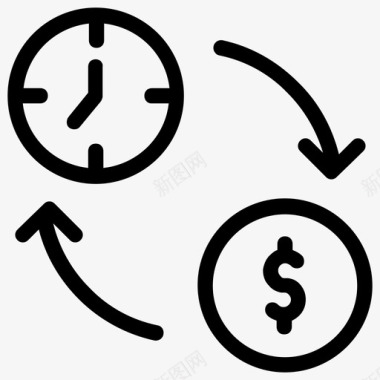 时间就是金钱计划生产力图标图标