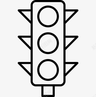 交通灯交通工具直线型图标图标