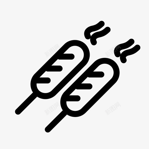 香肠食品快餐图标svg_新图网 https://ixintu.com 垃圾 快餐 食品 饮料 香肠