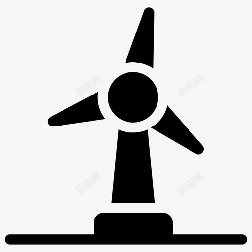 风力涡轮机旋风风能图标svg_新图网 https://ixintu.com 制造商 工程师 旋风 生产字形图标 风力发电机 风力涡轮机 风能 风车