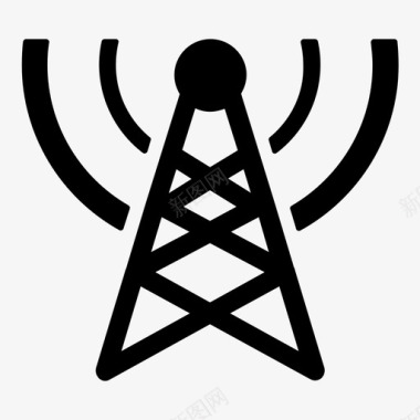 塔通信无线电图标图标