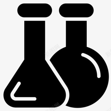 烧瓶化学家科学图标图标