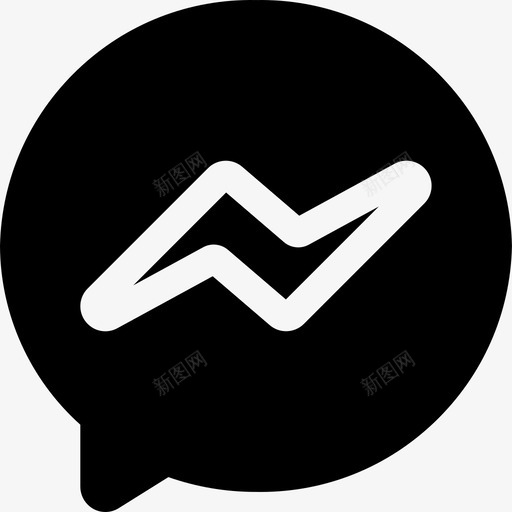 Messenger社交网络13已填充图标svg_新图网 https://ixintu.com Messenger 已填充 社交网络13