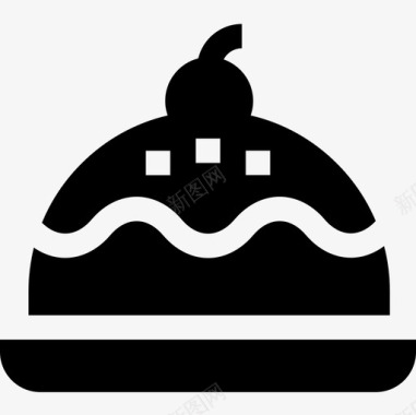 面包圣诞食品和饮料图标图标