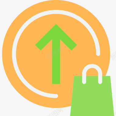 升级购物和电子商务6扁平图标图标