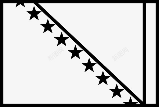波黑国旗波黑国家图标图标
