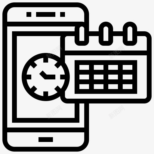 日程表日历表格图标svg_新图网 https://ixintu.com 媒体 日历 日程表 时间 社交 表格