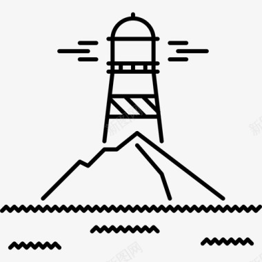 灯塔岛海图标图标