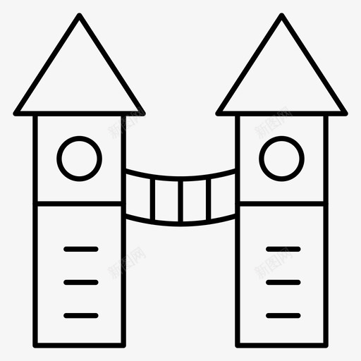 地标建筑地点图标svg_新图网 https://ixintu.com 图标 地标 地点 建筑 房地产 细线