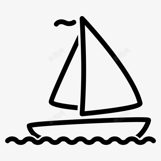 游艇船海洋图标svg_新图网 https://ixintu.com 帆船 旅行 海洋 游艇 船