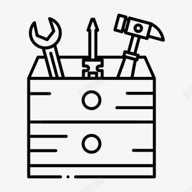 工具箱木匠工具图标图标