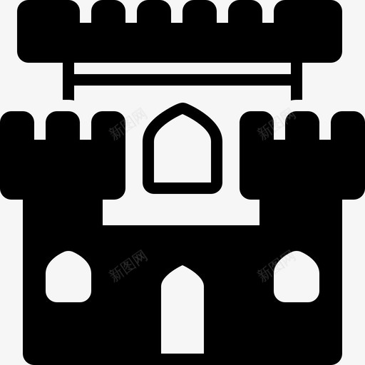 城堡大厦据点图标svg_新图网 https://ixintu.com 城堡 大厦 据点