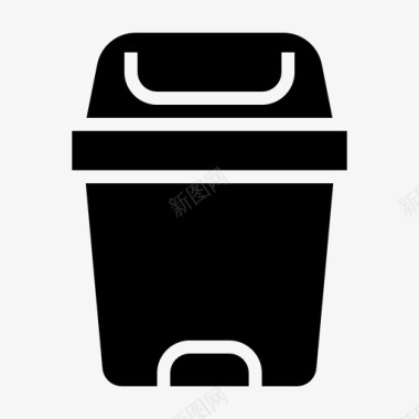 塑料垃圾垃圾箱家具图标图标