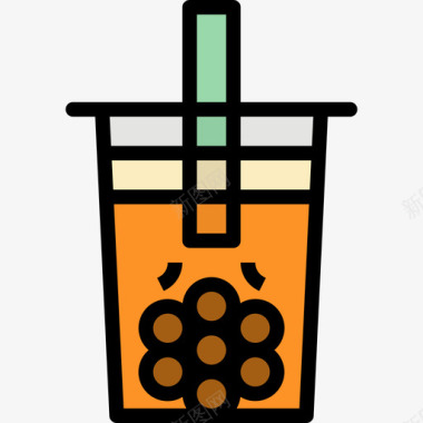 冰茶饮料13原色图标图标