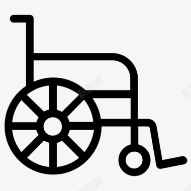 轮椅残疾人身体残疾图标图标