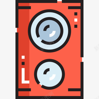 音箱音乐65线性颜色图标图标
