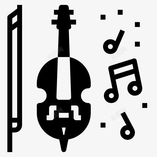 小提琴音乐图标svg_新图网 https://ixintu.com 小提琴 音乐